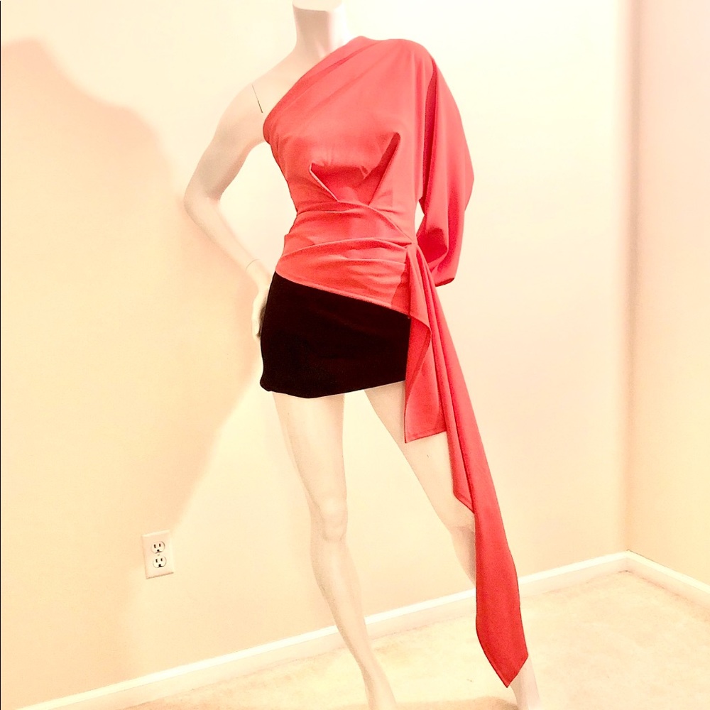COPY - Coral One Shoulder IVIN IVIN Top